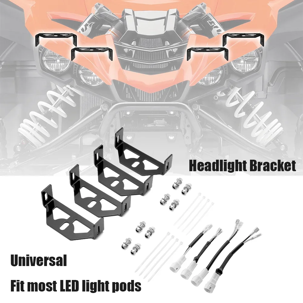 LED Headlight Brackets Mounts/Plug &Play Wiring Harness Fit Most LED Light Pods UTV Accessories for Yamaha YXZ1000R 15-24
LED Headlight Brackets Mounts/Plug &Play Wiring Harness Fit Most LED Light Pods UTV Accessories for Yamaha YXZ1000R 15-24