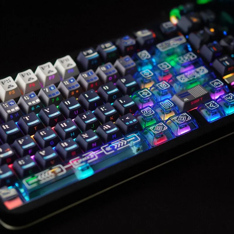 Alert, mechanical keyboard keycap original height side engraving PBT five-sided sublimation + PC transparent keycap
Alert, mechanical keyboard keycap original height side engraving PBT five-sided sublimation + PC transparent keycap