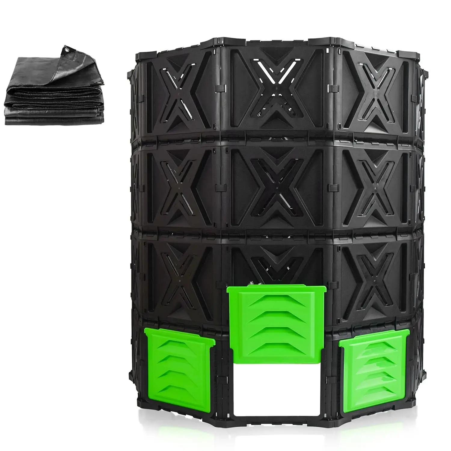XXL 720L Outdoor Compost Bin Easy Assembly No Screws Sturdy Durable Green Door, Custom
XXL 720L Outdoor Compost Bin Easy Assembly No Screws Sturdy Durable Green Door, Custom