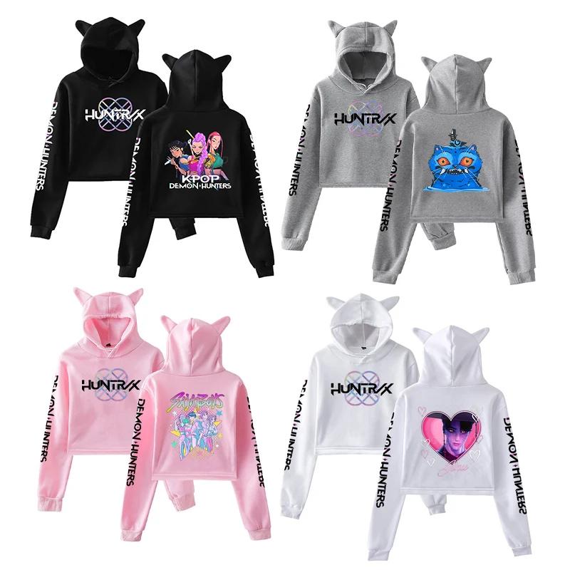 Kpop Demon Hunters Saja Boys Figures Girls Short Cat-Eared Hoodie For Autumn And Winter Casual Sweatshirt Parent-Child Outfit
Kpop Demon Hunters Saja Boys Figures Girls Short Cat-Eared Hoodie For Autumn And Winter Casual Sweatshirt Parent-Child Outfit