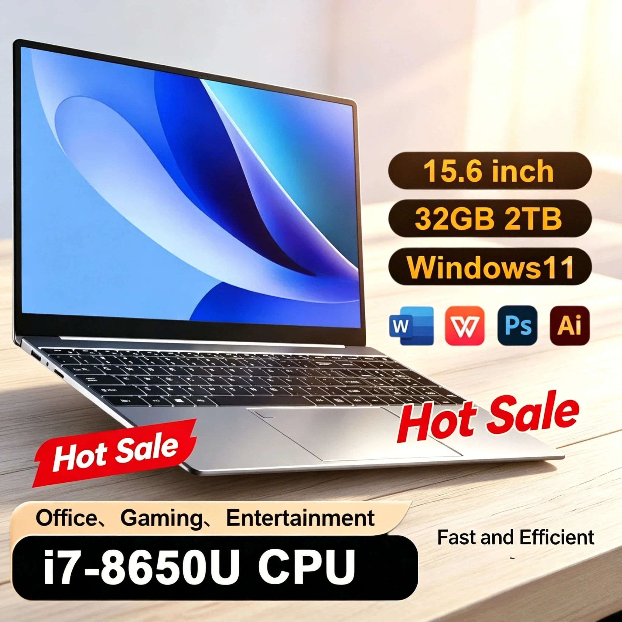 HOT 15.6 Inch Gaming Laptop Windows 11 Intel Core i7 8650U 32GB 1024GB 1920x1080 HD Ultra Slim PC Gamer Office Computer
HOT 15.6 Inch Gaming Laptop Windows 11 Intel Core i7 8650U 32GB 1024GB 1920x1080 HD Ultra Slim PC Gamer Office Computer
