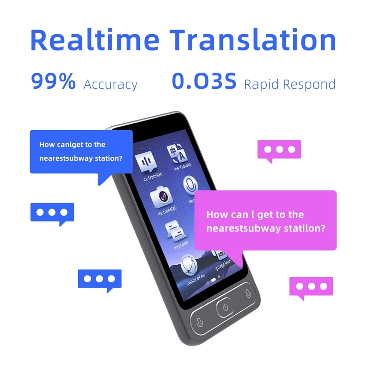 NEW!! Language Translator Device 142 Languages Voice Translating Offline Translation Simultaneous Interpretation Text /Photo
NEW!! Language Translator Device 142 Languages Voice Translating Offline Translation Simultaneous Interpretation Text /Photo