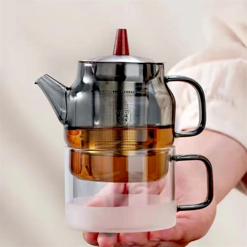 One Person Tea Maker 200ml Small Capacity Glass Teapot With Stainless Steel Filter Heat resistant One Teapot with One 180ml Cup
One Person Tea Maker 200ml Small Capacity Glass Teapot With Stainless Steel Filter Heat resistant One Teapot with One 180ml Cup
