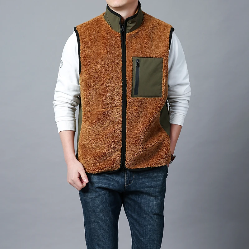 Plus 6XL Men's Warm Fleece Thickened Motorcycle Men's Lamb Fur Winter Vest Jacket Sleeveless Jacket Vest Men Fashion Vest
Plus 6XL Men's Warm Fleece Thickened Motorcycle Men's Lamb Fur Winter Vest Jacket Sleeveless Jacket Vest Men Fashion Vest