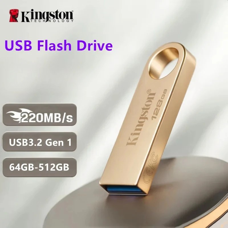 Kingston Flash Drive DataTraveler SE9 USB3.2 Gen1 64GB 128GB 256GB 512GB Metal Gold Pen Drive Up to 220Mb/s U Disk Pendrive
Kingston Flash Drive DataTraveler SE9 USB3.2 Gen1 64GB 128GB 256GB 512GB Metal Gold Pen Drive Up to 220Mb/s U Disk Pendrive