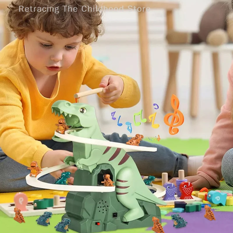 Toddler Dinosaur Climbing Slide Stairs Toy Race Track Game Set Electric Adventure Slide Roller Coaster With Light Music Kid Gift
Toddler Dinosaur Climbing Slide Stairs Toy Race Track Game Set Electric Adventure Slide Roller Coaster With Light Music Kid Gift