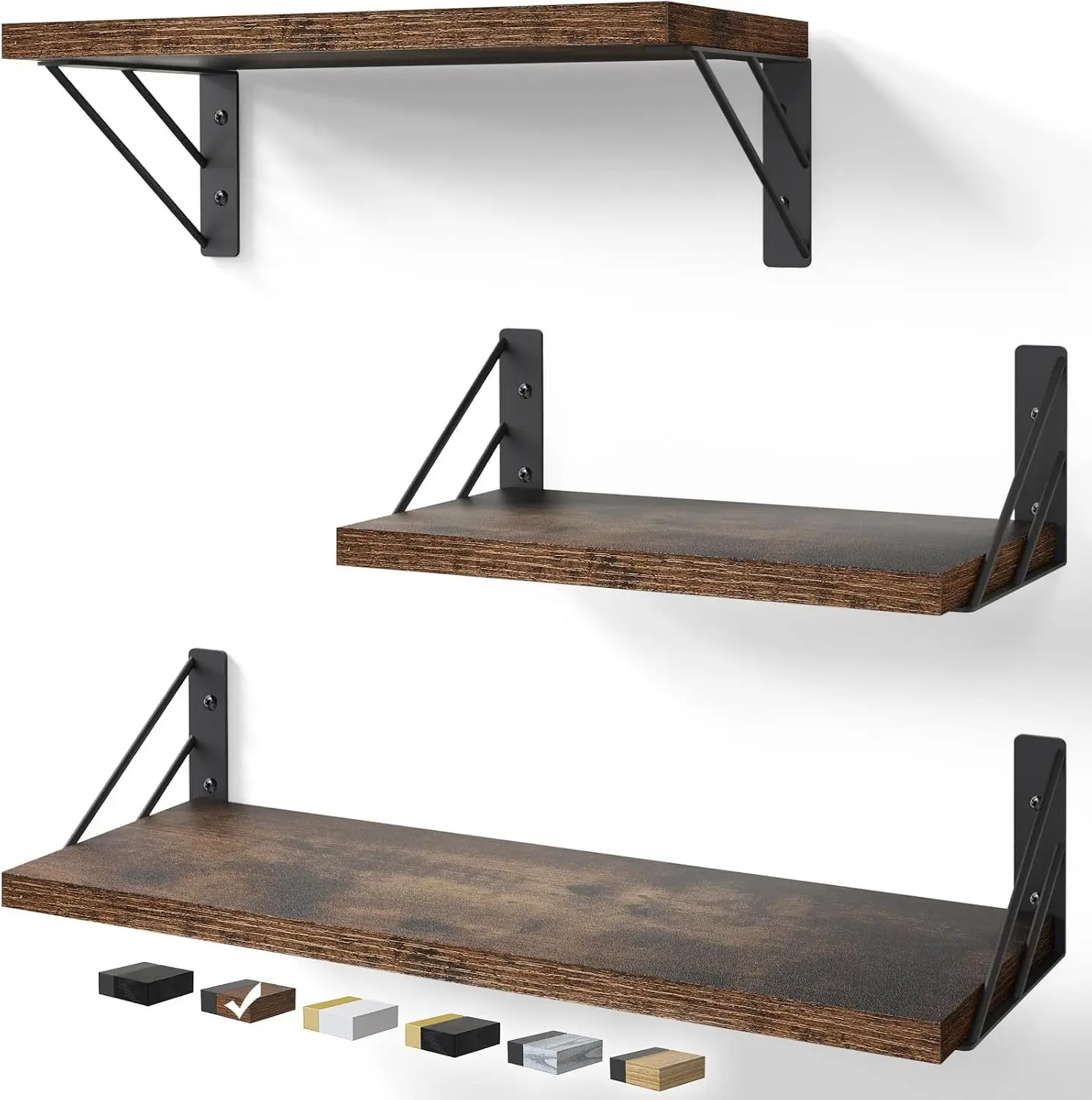 4PC Set Black Floating Wall Shelves Various Sizes for Living Room Bathroom Bedroom Kitchen Home Decor Organizer Shelves
4PC Set Black Floating Wall Shelves Various Sizes for Living Room Bathroom Bedroom Kitchen Home Decor Organizer Shelves