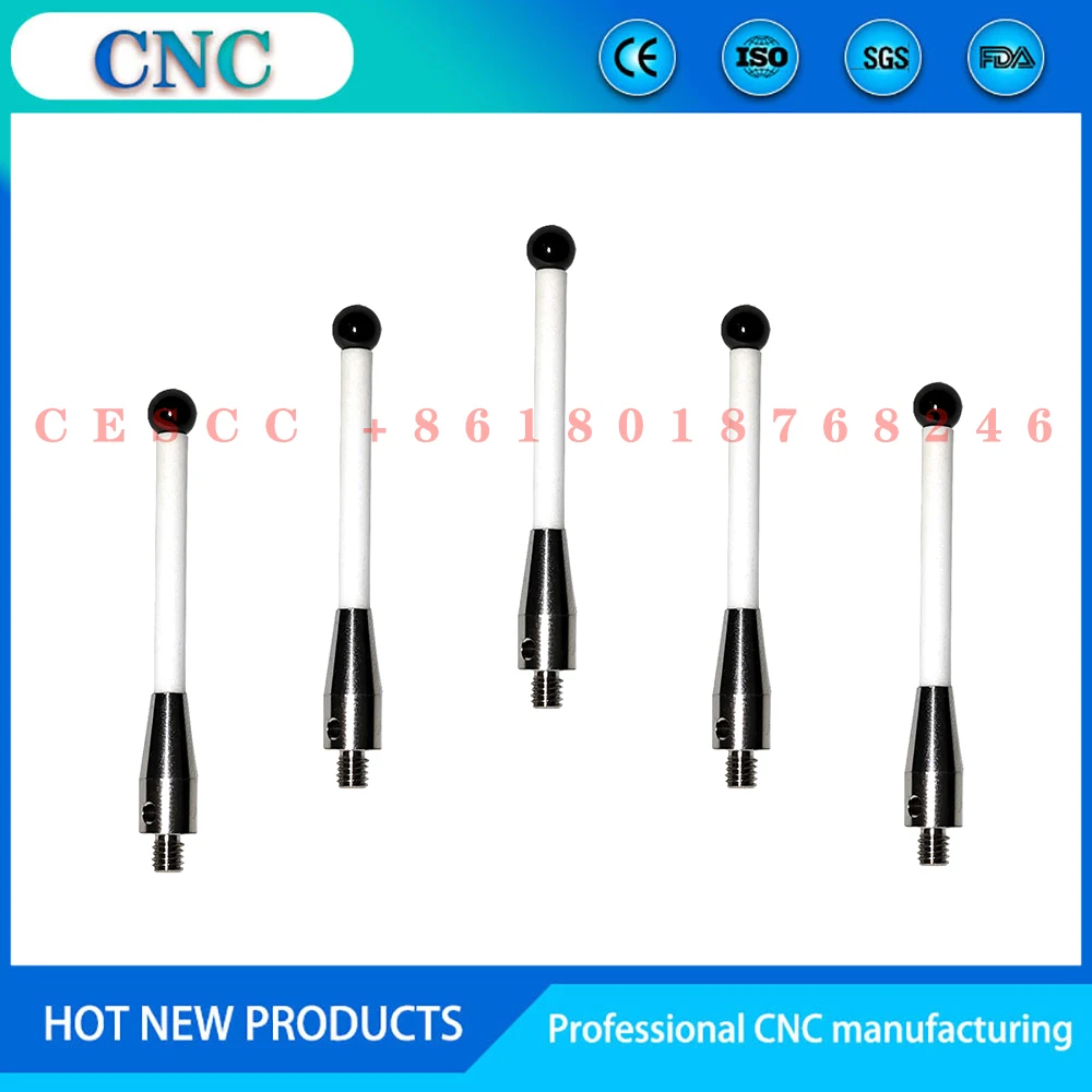 M4 Universal Ceramic Probe replace Renishaw Three-coordinate Ceramic Rod ruby Stylus Probe M4-C5706 Ceramic Head 6.0mm
M4 Universal Ceramic Probe replace Renishaw Three-coordinate Ceramic Rod ruby Stylus Probe M4-C5706 Ceramic Head 6.0mm