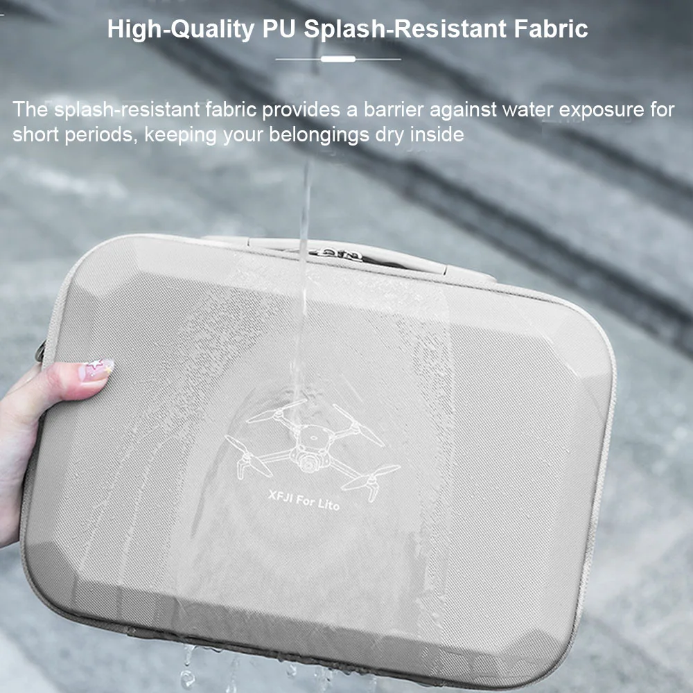 Carrying Bag For DJI Lito 1/X1, Dual Zipper Hard Shell Case Anti-Crush Shockproof Splashproof PU Shell with Lycra Inner Liner
Carrying Bag For DJI Lito 1/X1, Dual Zipper Hard Shell Case Anti-Crush Shockproof Splashproof PU Shell with Lycra Inner Liner