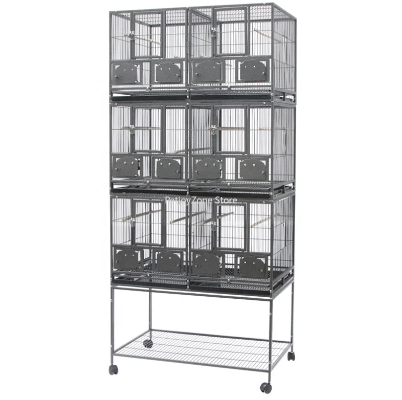 Heavy-Duty Triple Stackable Divided Breeder Bird Cage For Parakeets Wrought Iron Rolling Cage Metal Material
Heavy-Duty Triple Stackable Divided Breeder Bird Cage For Parakeets Wrought Iron Rolling Cage Metal Material