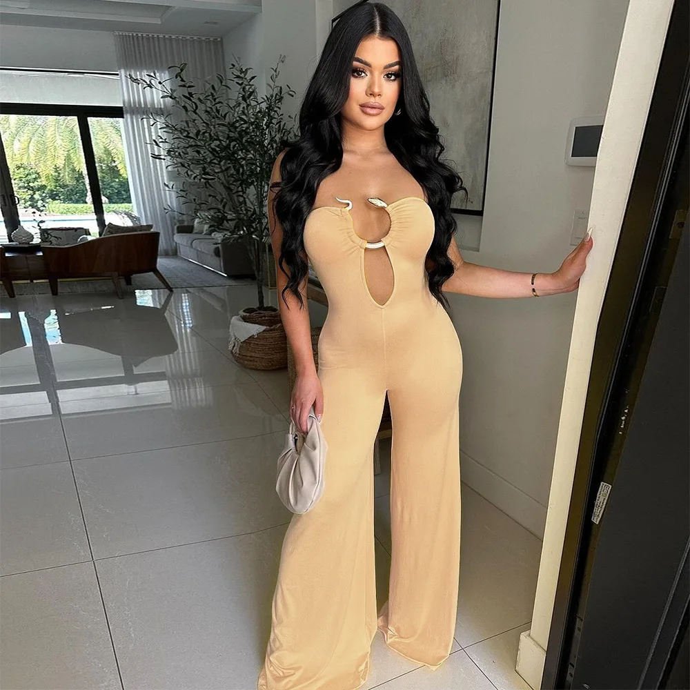 Crystal 2024 Female Clothes Sexy Bodycon Causal Backless Sleeveless Hollow Metal Decorative Jumpsuit For Women Outfits
Crystal 2024 Female Clothes Sexy Bodycon Causal Backless Sleeveless Hollow Metal Decorative Jumpsuit For Women Outfits