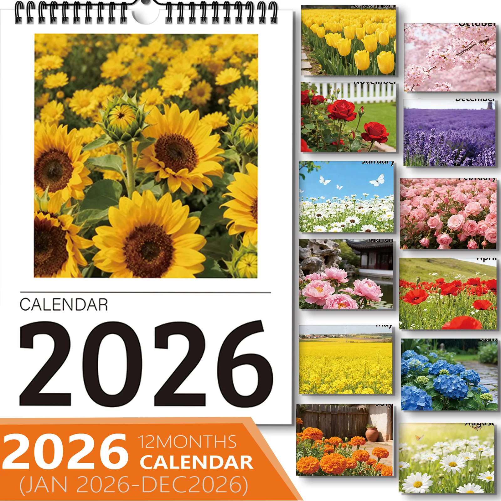 1PC Vibrant Flower Calendar, Suitable For Home Decor, Ideal For Nature Flower Lovers, Perfect New Year Gift To Plan Schedules
1PC Vibrant Flower Calendar, Suitable For Home Decor, Ideal For Nature Flower Lovers, Perfect New Year Gift To Plan Schedules