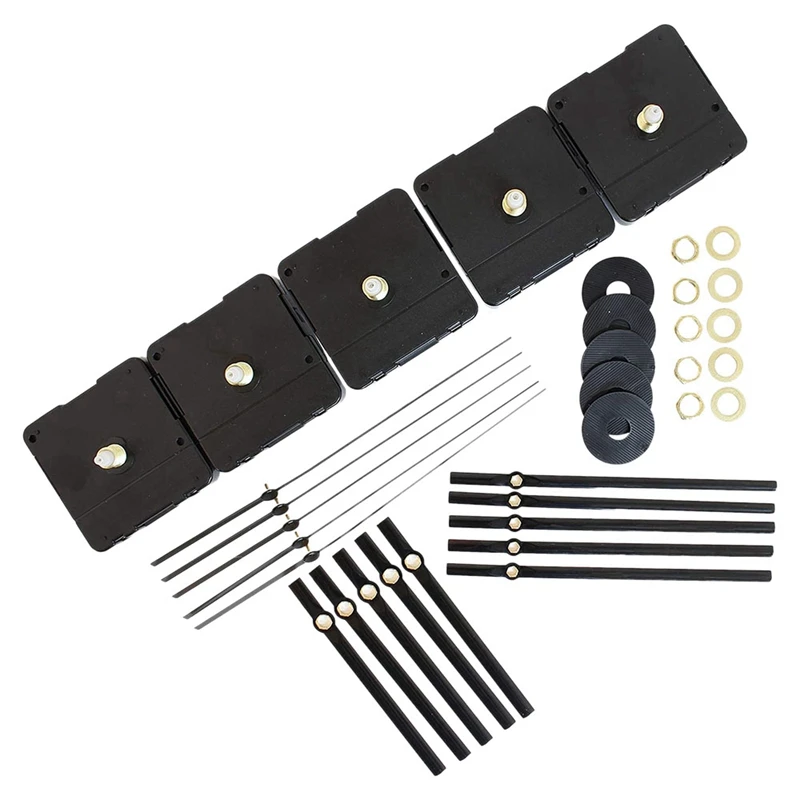 5 Set Of Bulk Quartz Clock Repair Parts With Replacement Movement And Hands And Motor Kit Suitable For Family Diy
5 Set Of Bulk Quartz Clock Repair Parts With Replacement Movement And Hands And Motor Kit Suitable For Family Diy