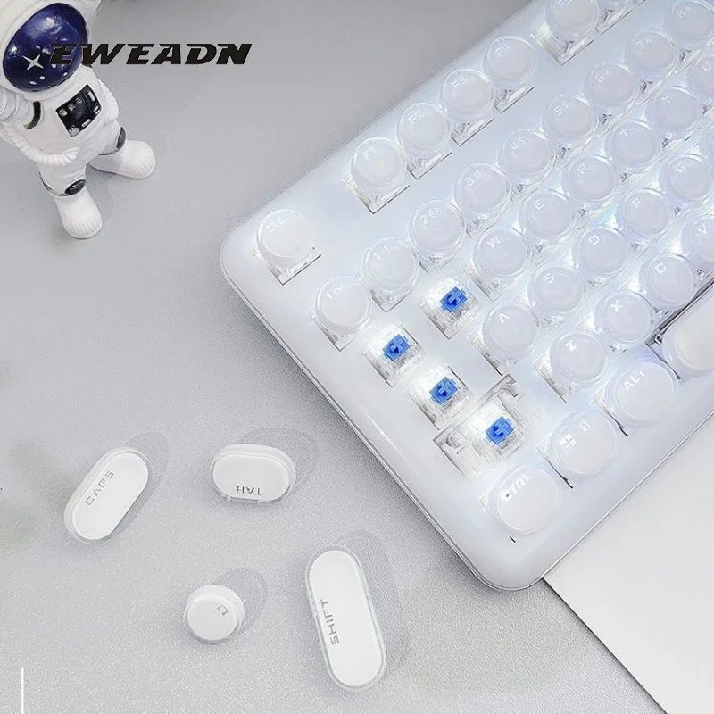 EWEADN Ice Crystal Mechanical Keyboard Full Transparent Punk Wired Keyboard White Light Blue Axis with Knob Gaming Keyboard Gift
EWEADN Ice Crystal Mechanical Keyboard Full Transparent Punk Wired Keyboard White Light Blue Axis with Knob Gaming Keyboard Gift