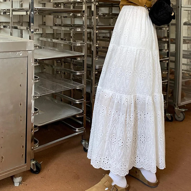 2025 Шикарные белые длинные юбки с вырезами, женские летние юбки трапециевидной формы с высокой талией, женские плиссированные юбки миди в милом стиле
2025 Шикарные белые длинные юбки с вырезами, женские летние юбки трапециевидной формы с высокой талией, женские плиссированные юбки миди в милом стиле