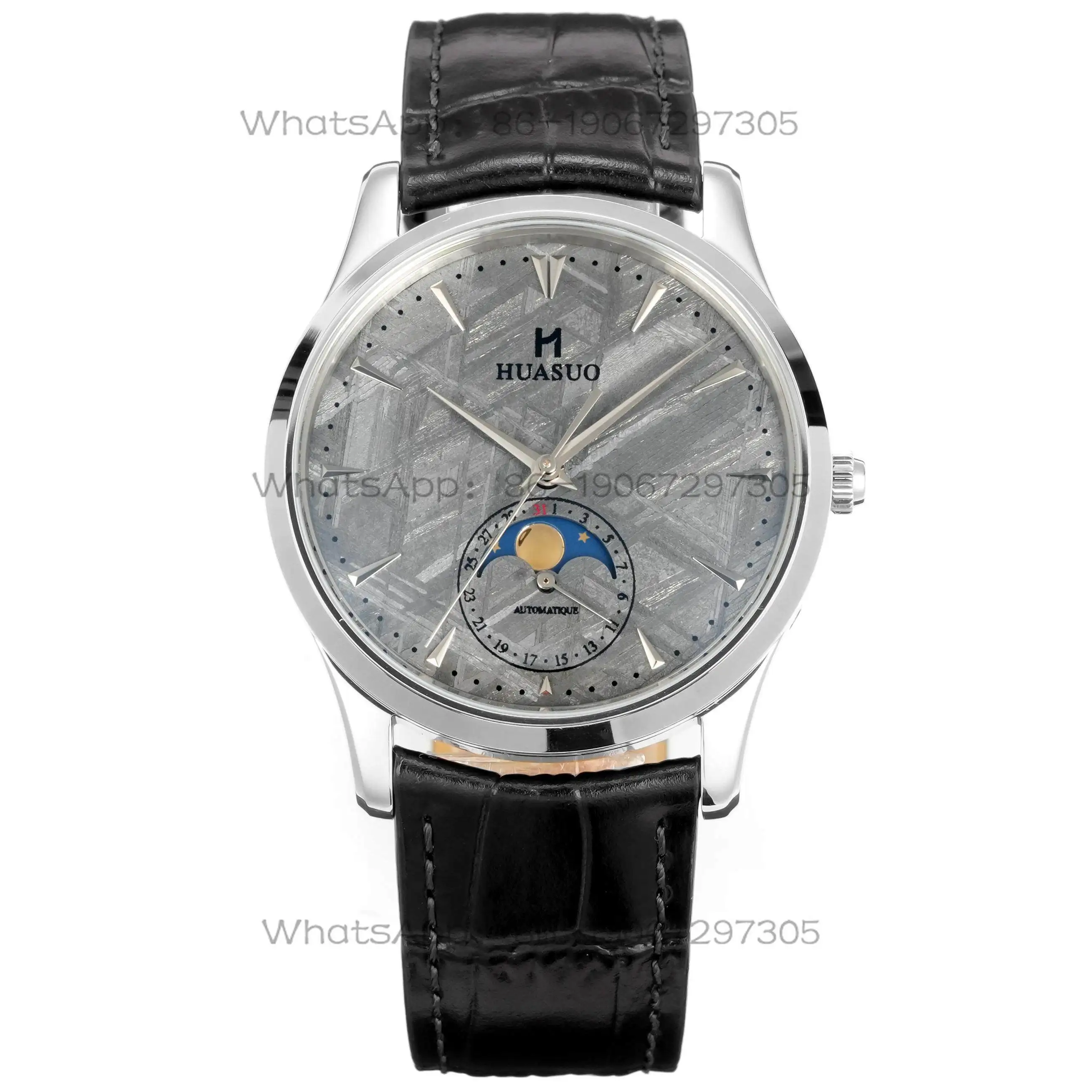 Huasuo Moon Phase Machinery Men's Watch Meteorite Disc Automatic Mechanical Movement Fashion Men's Watch High-end Trend Watch
Huasuo Moon Phase Machinery Men's Watch Meteorite Disc Automatic Mechanical Movement Fashion Men's Watch High-end Trend Watch