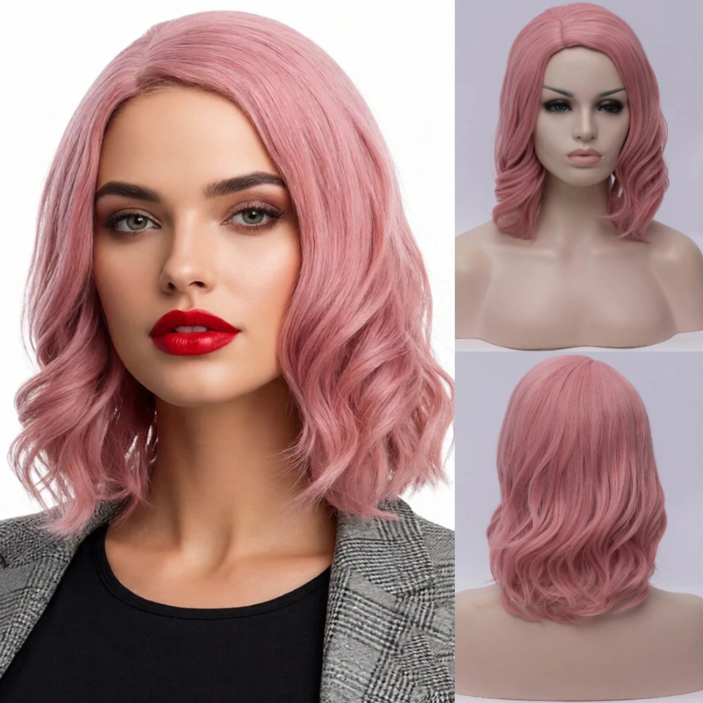 Short Synthetic Wavy Pink Wig Fluffy Middle Part Layered Heat Resistant Wig for Women Cosplay Party Daily
Short Synthetic Wavy Pink Wig Fluffy Middle Part Layered Heat Resistant Wig for Women Cosplay Party Daily
