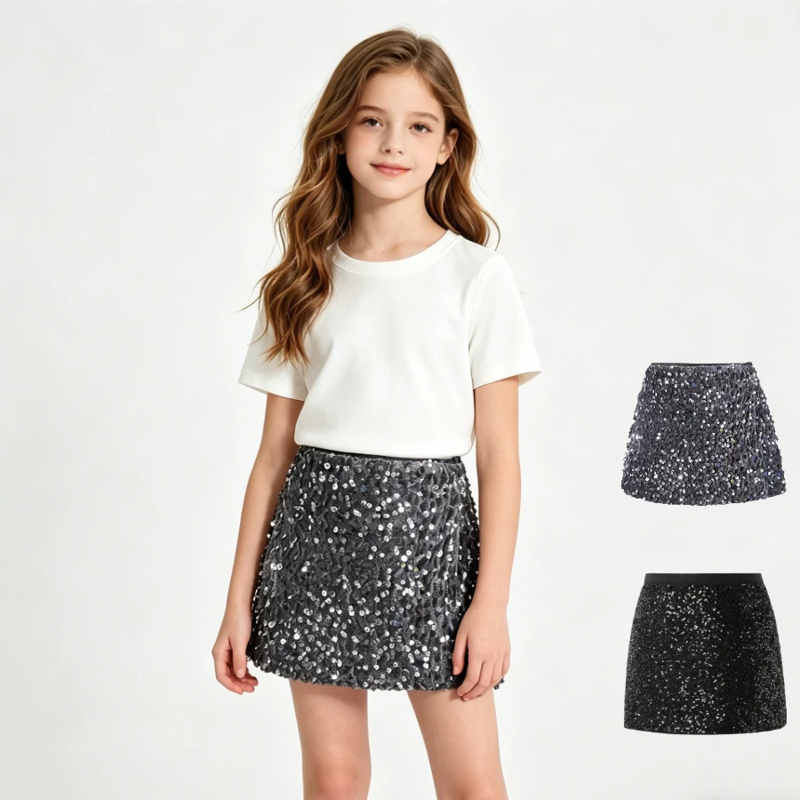 Girls High Waist Sequin Mini Skirt Elastic Waist A Line Glitter Sparkle Party Skirt for Kids Teen Dance Performance Daily Wear
Girls High Waist Sequin Mini Skirt Elastic Waist A Line Glitter Sparkle Party Skirt for Kids Teen Dance Performance Daily Wear