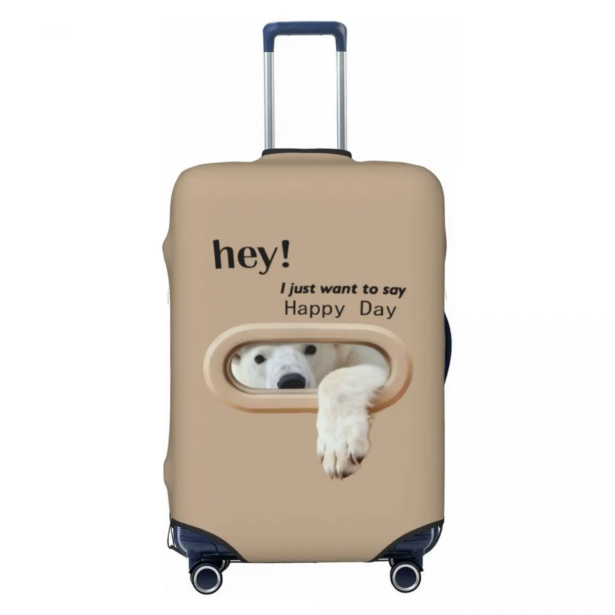 Custom Hey I Just Want To Say Happy Day Polar Bears Pattren Suitcase Cover Elastic Luggage Protective Covers for 18-32 inch
Custom Hey I Just Want To Say Happy Day Polar Bears Pattren Suitcase Cover Elastic Luggage Protective Covers for 18-32 inch