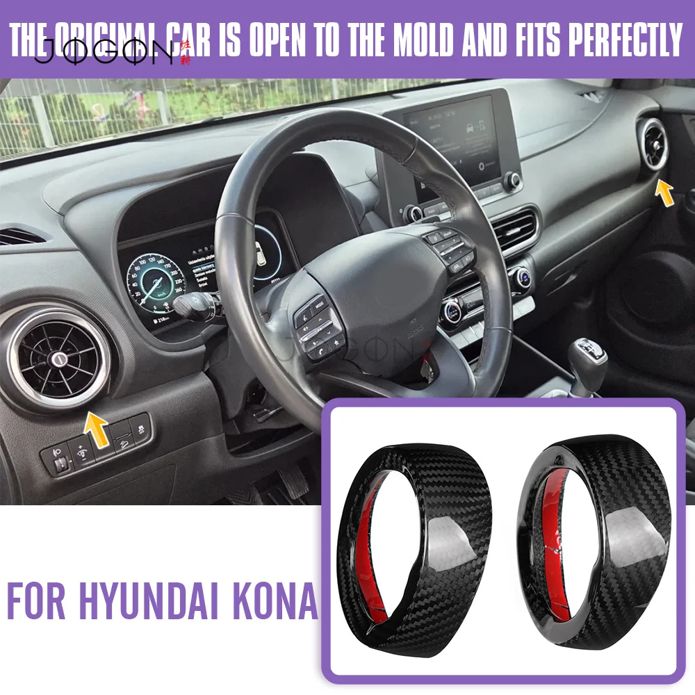 Для Hyundai Kona Kauai Kona N 2018-2023 настоящее углеродное волокно A/C боковая крышка вентиляционного отверстия на приборной панели, аксессуары для интерьера
Для Hyundai Kona Kauai Kona N 2018-2023 настоящее углеродное волокно A/C боковая крышка вентиляционного отверстия на приборной панели, аксессуары для интерьера