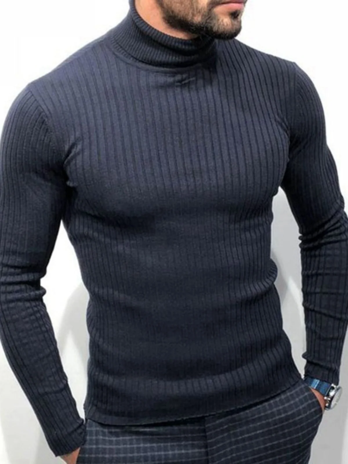 High Ne Bla Long Sve Knitted Sweater Youthful Vitali Sle Slim Fit Casual Wear Thin Autumn Spring Season ential
High Ne Bla Long Sve Knitted Sweater Youthful Vitali Sle Slim Fit Casual Wear Thin Autumn Spring Season ential