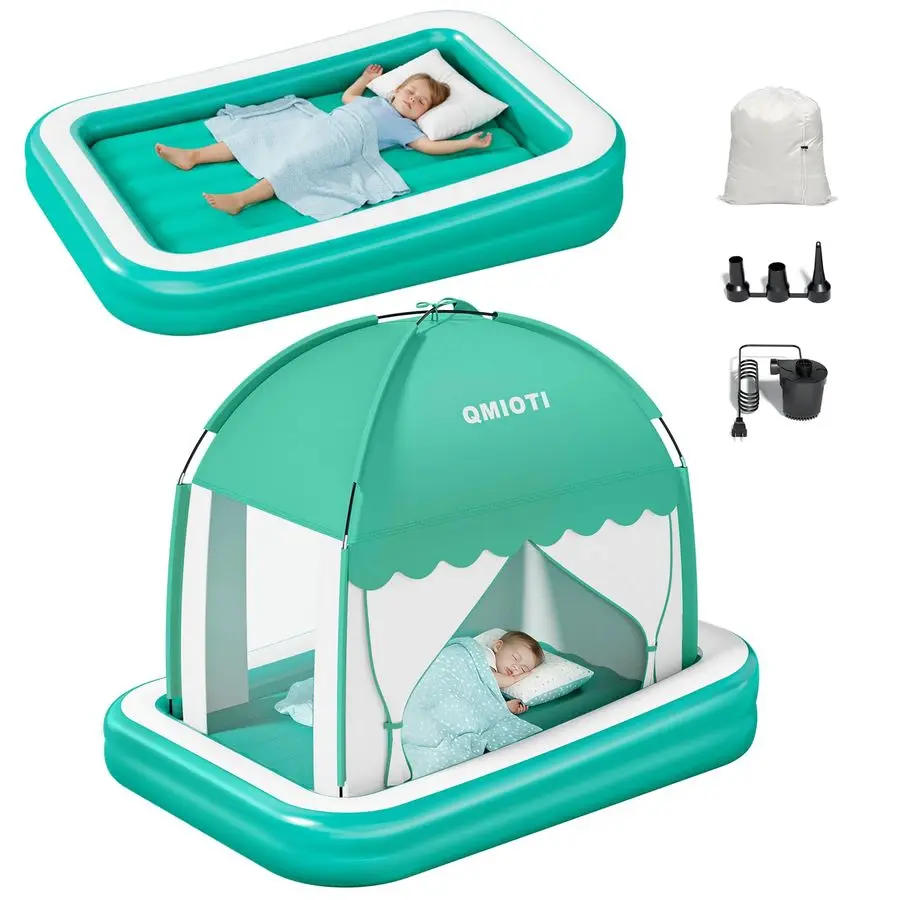 Travel Bed with Tent, Inflatable Toddler Floor Bed with Safety Bumpers, Portable Kids Air Mattress with Electric Pump, Ideal for
Travel Bed with Tent, Inflatable Toddler Floor Bed with Safety Bumpers, Portable Kids Air Mattress with Electric Pump, Ideal for
