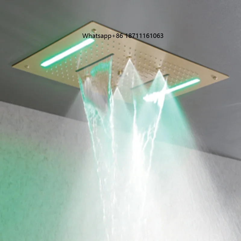Multi-Functional LED Hidden Shower Set Thermostatic Faucets Chrome Finish Brass Body Ceramic Built-In Wall Ceiling Rain Shower
Multi-Functional LED Hidden Shower Set Thermostatic Faucets Chrome Finish Brass Body Ceramic Built-In Wall Ceiling Rain Shower