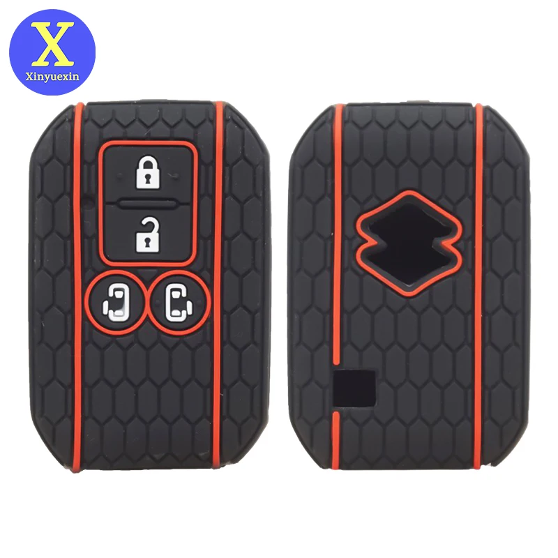 Xinyuexin силиконовый резиновый чехол для ключей для Suzuki Swift Wagon Jimny Sierra Spacia 4-кнопочный защитный брелок для ключей 2 шт./лот
Xinyuexin силиконовый резиновый чехол для ключей для Suzuki Swift Wagon Jimny Sierra Spacia 4-кнопочный защитный брелок для ключей 2 шт./лот