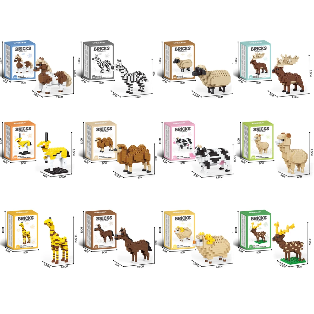 Micro Animal Building Blocks Bulk Loose Bag Panda Cat Dog Zebra Full Set Assembly Desktop Decor DIY Toy Gift for Kids Children
Micro Animal Building Blocks Bulk Loose Bag Panda Cat Dog Zebra Full Set Assembly Desktop Decor DIY Toy Gift for Kids Children