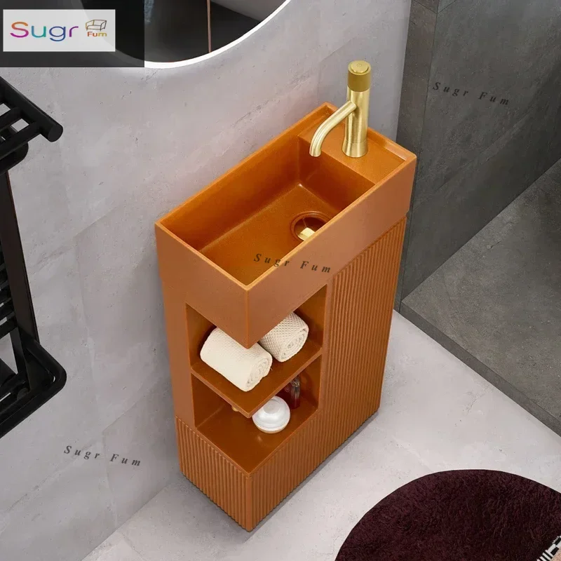 Column basin integrated floor basin wash basin small apartment bathroom mini vertical washing table
Column basin integrated floor basin wash basin small apartment bathroom mini vertical washing table