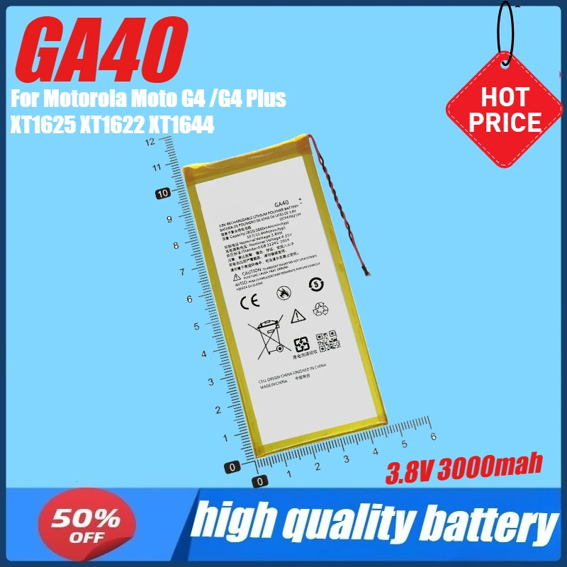 3,8 В 3000 мАч GA40 аккумулятор для Motorola Moto G4/G4 Plus XT1625 XT1622 XT1644 XT1643 SNN5970A Сменный аккумулятор
3,8 В 3000 мАч GA40 аккумулятор для Motorola Moto G4/G4 Plus XT1625 XT1622 XT1644 XT1643 SNN5970A Сменный аккумулятор
