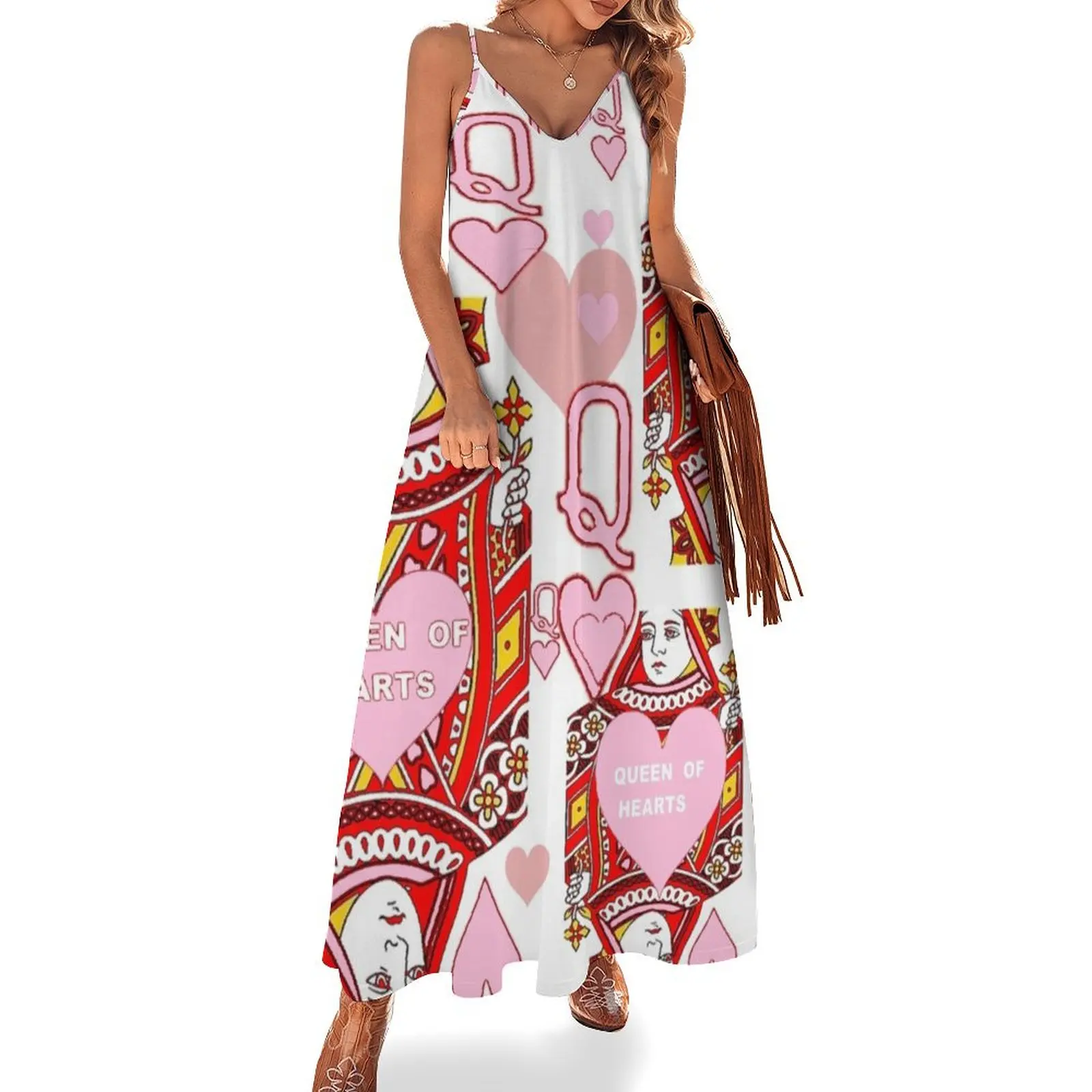 DECORATIVE RED & PINK QUEEN OF HEARTS CASINO ART Sleeveless Dress elegant guest wedding dress women's fashion dresses
DECORATIVE RED & PINK QUEEN OF HEARTS CASINO ART Sleeveless Dress elegant guest wedding dress women's fashion dresses