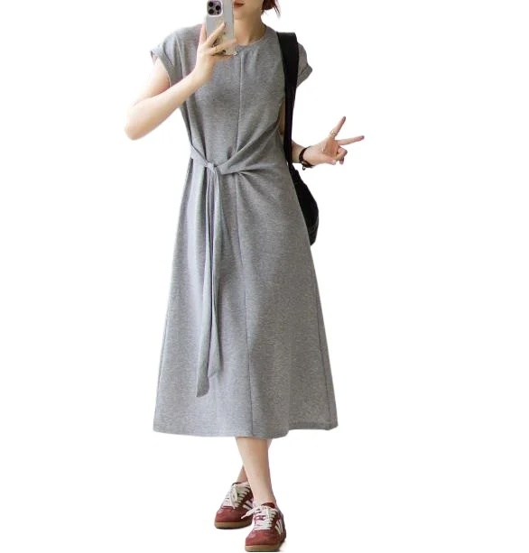 Summer short lseeve cotton Dress Tie Waist Slim Round Neck A Line dresses
Summer short lseeve cotton Dress Tie Waist Slim Round Neck A Line dresses