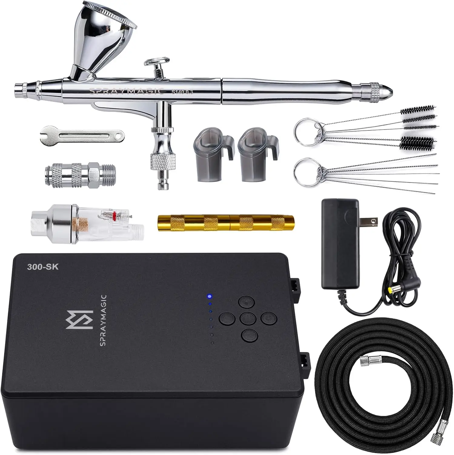 55PSI Dual-Action Airbrush Kit with Compressor for Models, Makeup, Nails, Cake Decorating
55PSI Dual-Action Airbrush Kit with Compressor for Models, Makeup, Nails, Cake Decorating