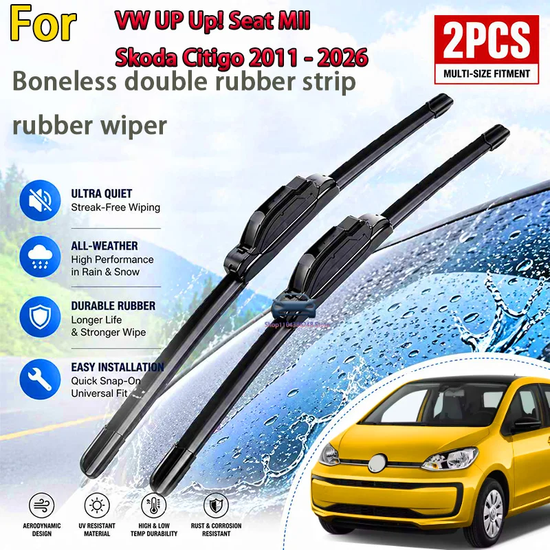 Front Wiper Blades For VW UP Up! Seat MII Skoda Citigo 2011-2026 Windshield Windscreen Window Brushes 24"16" Modification parts
Front Wiper Blades For VW UP Up! Seat MII Skoda Citigo 2011-2026 Windshield Windscreen Window Brushes 24"16" Modification parts