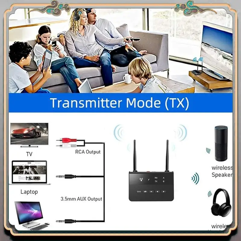 Прочный приемник-передатчик Bluetooth 5.2, беспроводной аудиоадаптер 2-в-1 длиной 200 футов с чипом CSR, для динамика автомобиля Easy I
Прочный приемник-передатчик Bluetooth 5.2, беспроводной аудиоадаптер 2-в-1 длиной 200 футов с чипом CSR, для динамика автомобиля Easy I