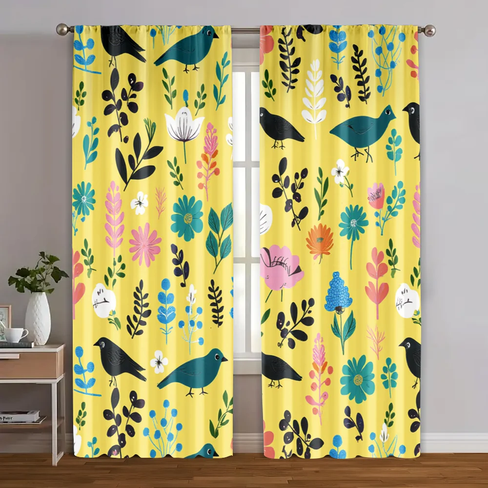 2pcs, Print Curtains Vintage Bird & Leaf Floral Peel Versatile Durable Polyester (without rod) Festive Use for Living Room and
2pcs, Print Curtains Vintage Bird & Leaf Floral Peel Versatile Durable Polyester (without rod) Festive Use for Living Room and