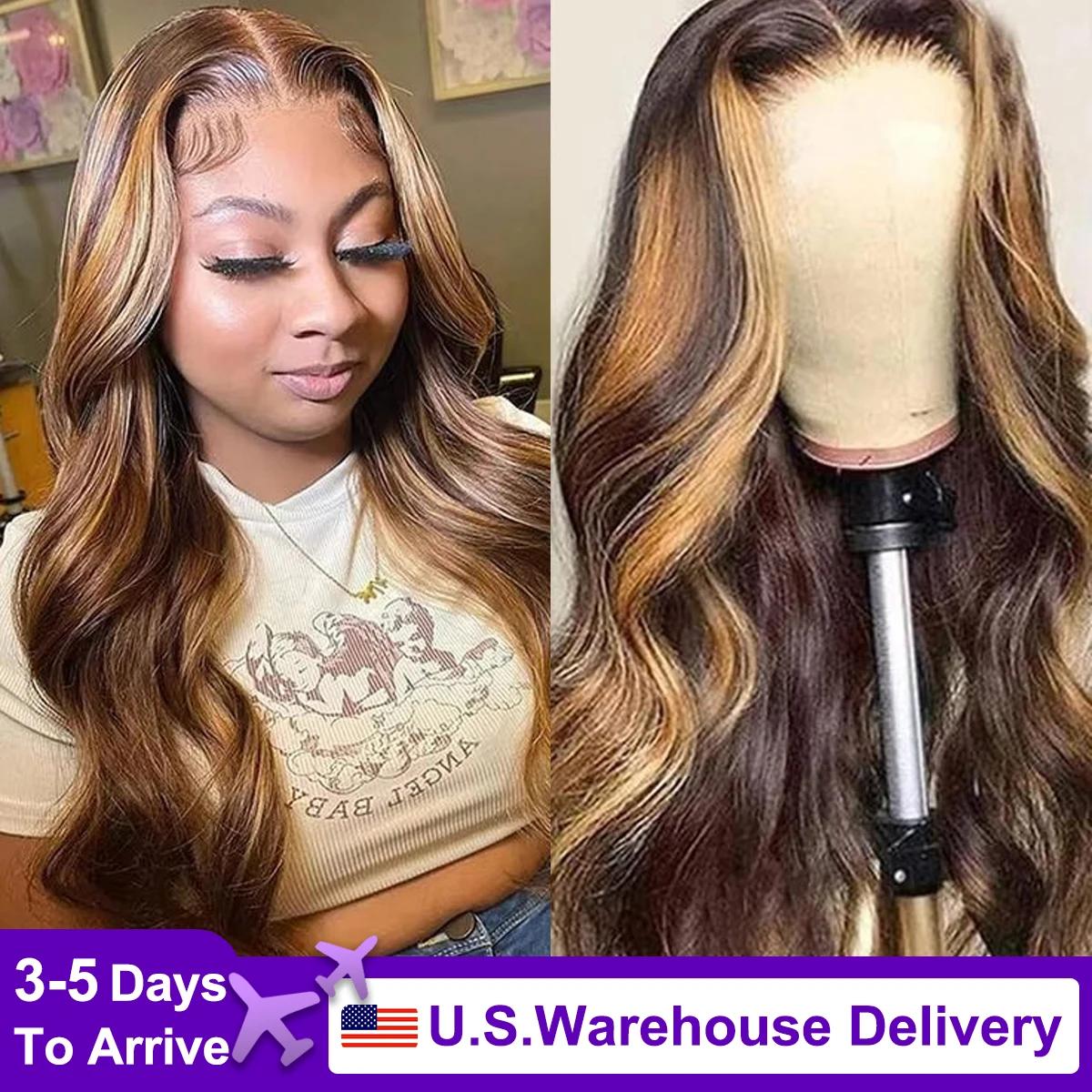 4/27 Highlight Ombre Body WaveBrazilian Preplucked Transparent Lace Frontal Wigs 13x6 HD Lace Front Wigs Human Hair For Women
4/27 Highlight Ombre Body WaveBrazilian Preplucked Transparent Lace Frontal Wigs 13x6 HD Lace Front Wigs Human Hair For Women