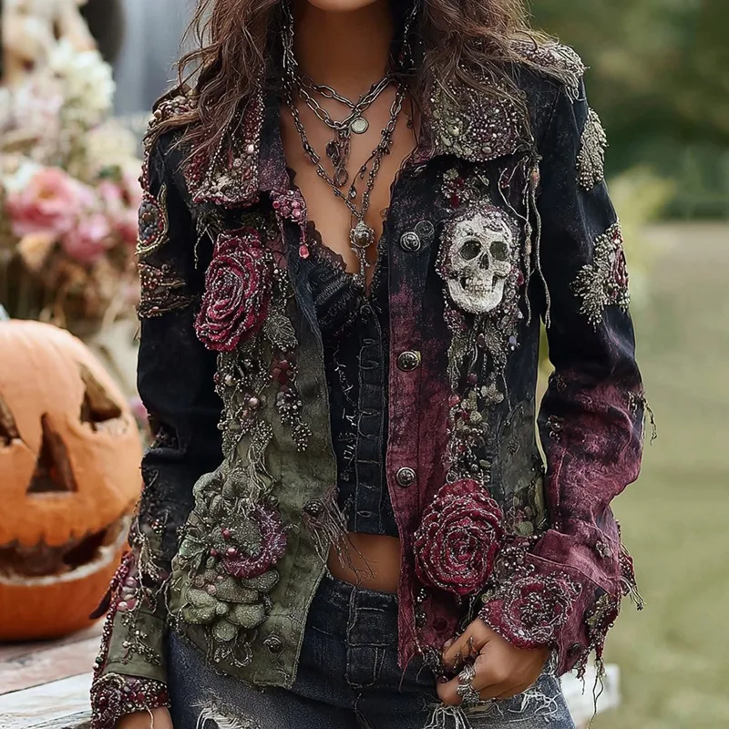 Autumn Winter Denim Retro 3D Printing Open Lined Jacket Winter Women Ethnic Casual Button Denim Jacke Top Vacation Jacket Women
Autumn Winter Denim Retro 3D Printing Open Lined Jacket Winter Women Ethnic Casual Button Denim Jacke Top Vacation Jacket Women