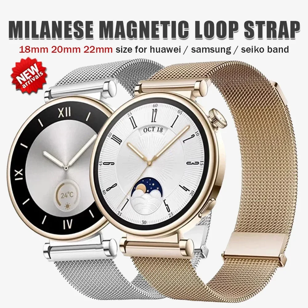 18mm 20mm 22mm Milanese Loop Strap For Huawei GT4 41mm 46mm GT3Pro For Samsung Galaxy Watch 6 Classic 43 47mm 40 44mm Metal Band
18mm 20mm 22mm Milanese Loop Strap For Huawei GT4 41mm 46mm GT3Pro For Samsung Galaxy Watch 6 Classic 43 47mm 40 44mm Metal Band
