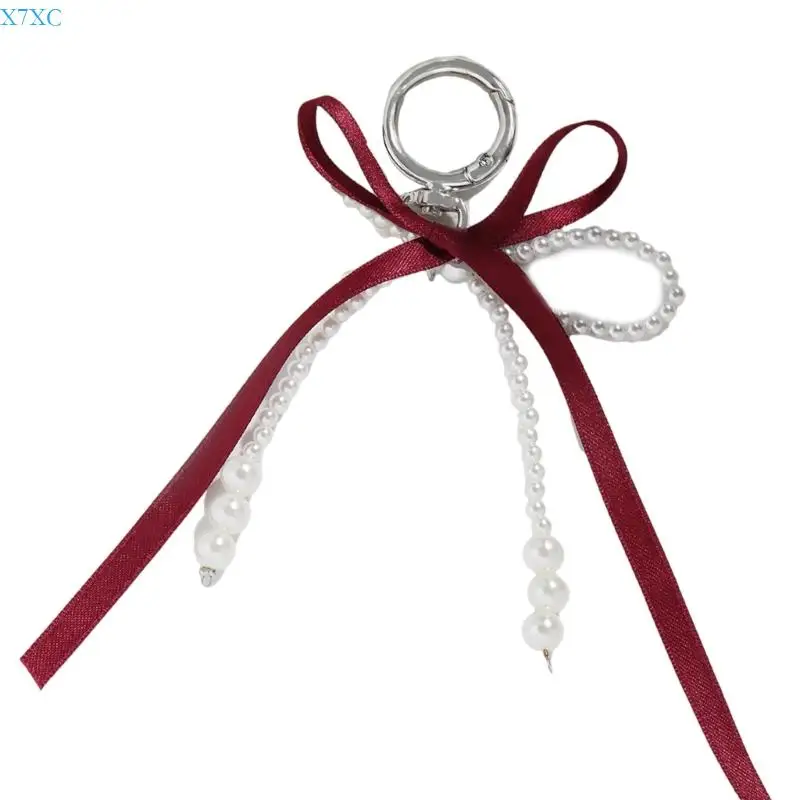 X7XC Pearls Bows Keychain Bag Charms Car Keyrings Bag Charms Accessories for Purse Backpack Decorations Valentines Day Gifts
X7XC Pearls Bows Keychain Bag Charms Car Keyrings Bag Charms Accessories for Purse Backpack Decorations Valentines Day Gifts