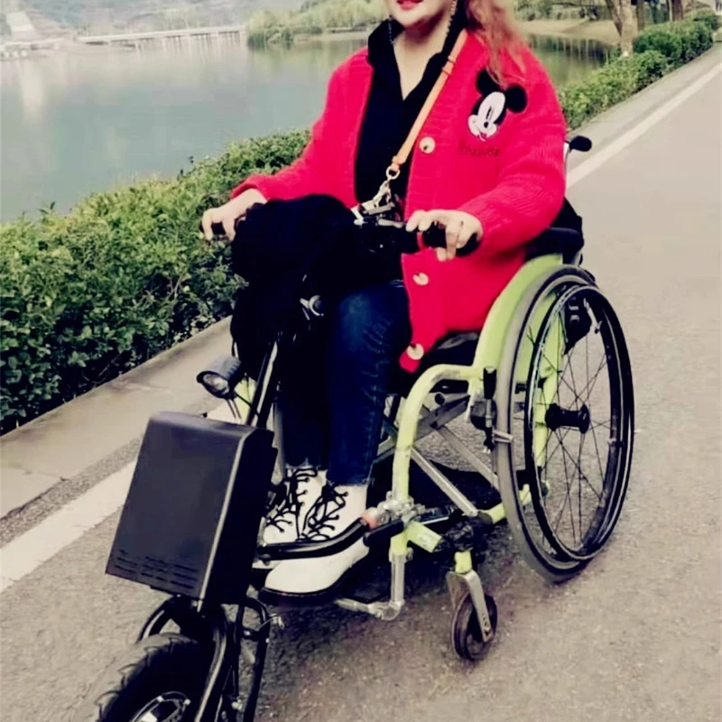 Wheelchair Front Disabled Electric Folding Three-Wheel Traction Wheelchair Hand Sports Wheelchair Drive, Accessories
Wheelchair Front Disabled Electric Folding Three-Wheel Traction Wheelchair Hand Sports Wheelchair Drive, Accessories