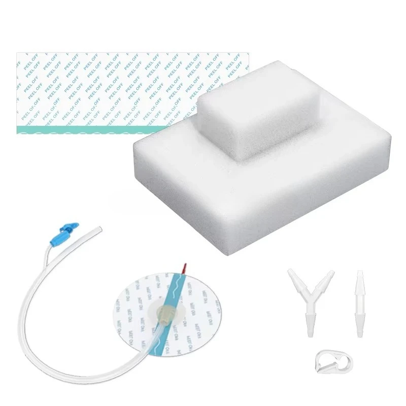 Negative Pressure Wound Therapy Dressing Kit Used in Conjunction with NPWT Machine for Removal of Wound Exudate Size 15*5*3cm
Negative Pressure Wound Therapy Dressing Kit Used in Conjunction with NPWT Machine for Removal of Wound Exudate Size 15*5*3cm