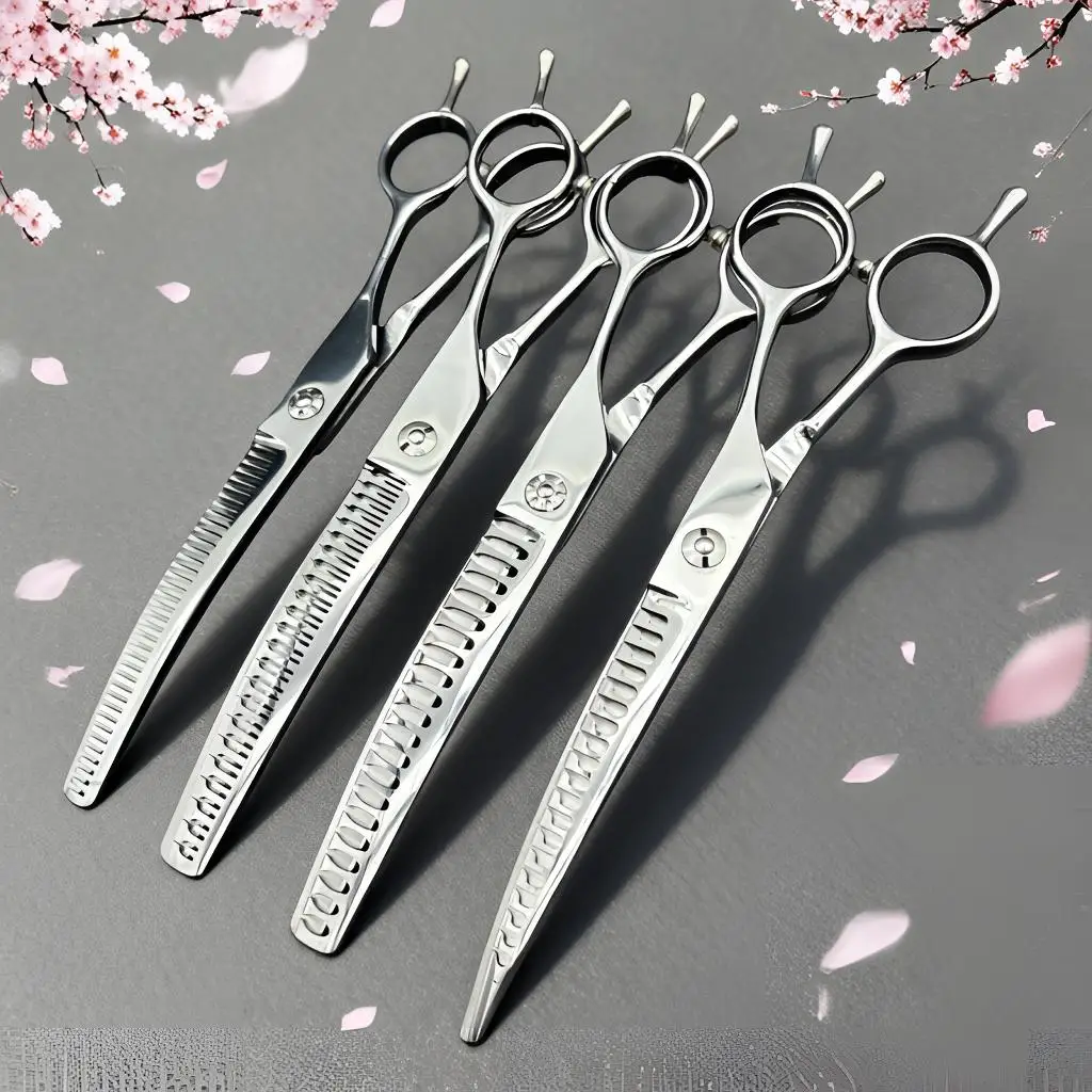 Professional 7 inch High quality Pet dog Grooming Scissors Curved thinning Shears Chunker Thinner Scissors
Professional 7 inch High quality Pet dog Grooming Scissors Curved thinning Shears Chunker Thinner Scissors