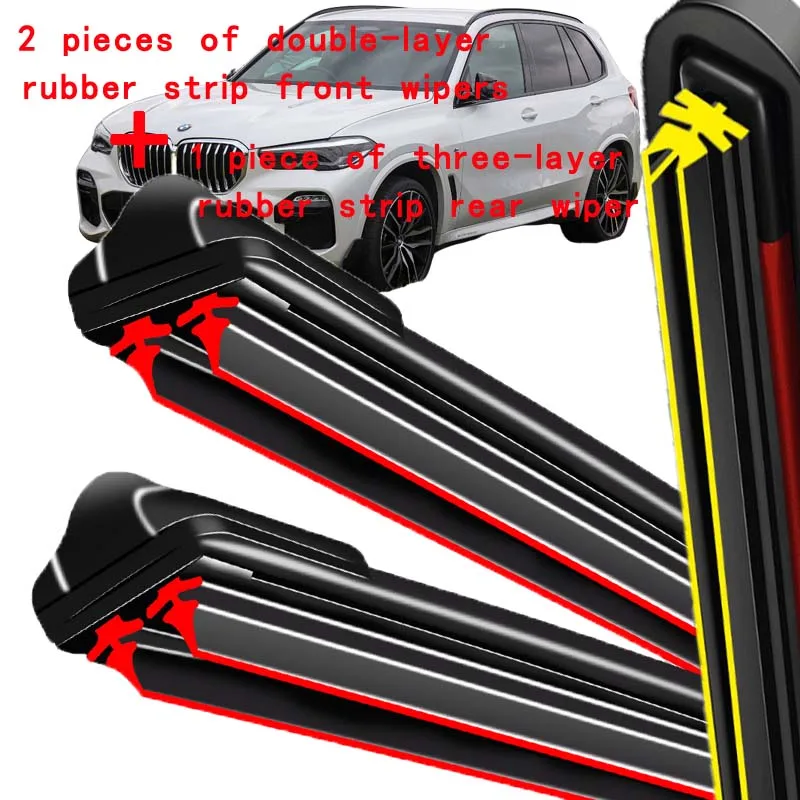 For BMW X5 G05 2019-2023 2020 2021 2022 Wiper Front & Rear Wiper Blades Windshield Windscreen Window Brushes 26"+20"+14"
For BMW X5 G05 2019-2023 2020 2021 2022 Wiper Front & Rear Wiper Blades Windshield Windscreen Window Brushes 26"+20"+14"
