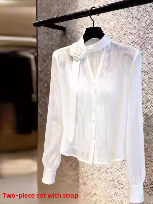 Unique Fashionable Shirt Women's Summer New Design High Quality Elegant Beautiful Top Korean Style Loose Fit V-Neck Long Sleeve
Unique Fashionable Shirt Women's Summer New Design High Quality Elegant Beautiful Top Korean Style Loose Fit V-Neck Long Sleeve