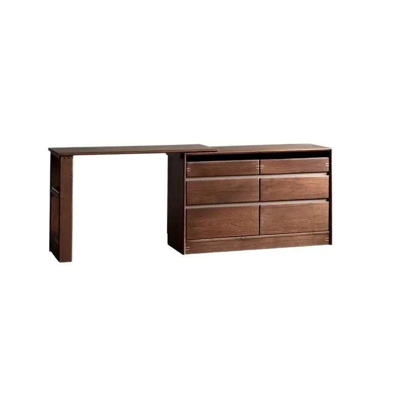 Removable black walnut dresser, chest cabinet, integrated bedside storage cabinet
Removable black walnut dresser, chest cabinet, integrated bedside storage cabinet