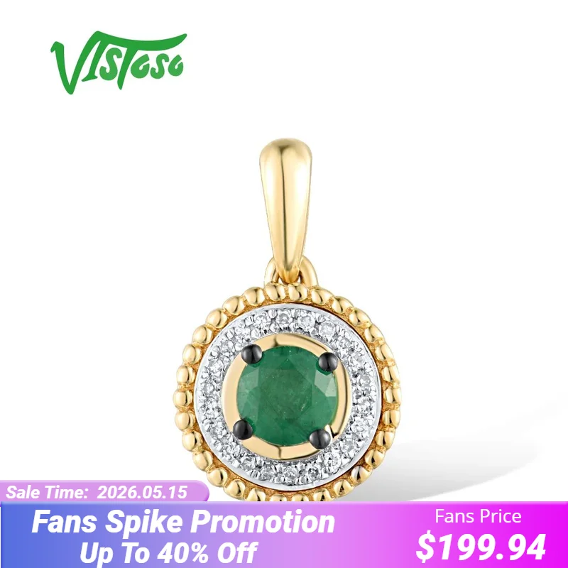 VISTOSO Authentic 14K 585 Gold Pendant For Women Yellow Gold Sparkling Emerald Diamond Round Pendant Elegant Fine Jewelry
VISTOSO Authentic 14K 585 Gold Pendant For Women Yellow Gold Sparkling Emerald Diamond Round Pendant Elegant Fine Jewelry