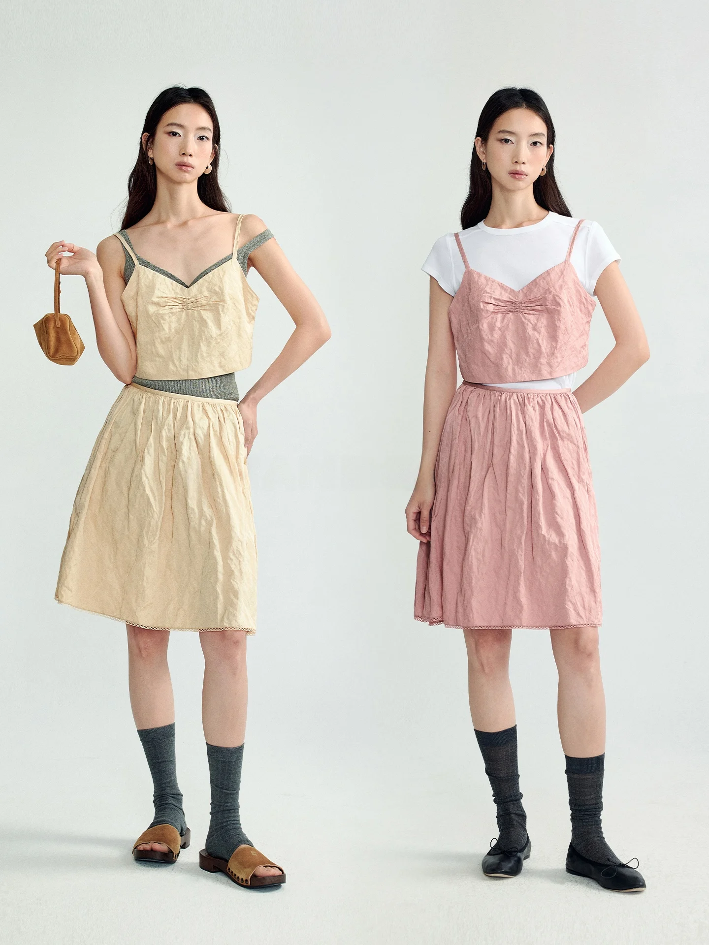 CHANDOOIVY Textured Cotton Ruffle Detail Halter Top Airy Bloom Skirt Set Women's Fashion Spring Collection Short Length
CHANDOOIVY Textured Cotton Ruffle Detail Halter Top Airy Bloom Skirt Set Women's Fashion Spring Collection Short Length