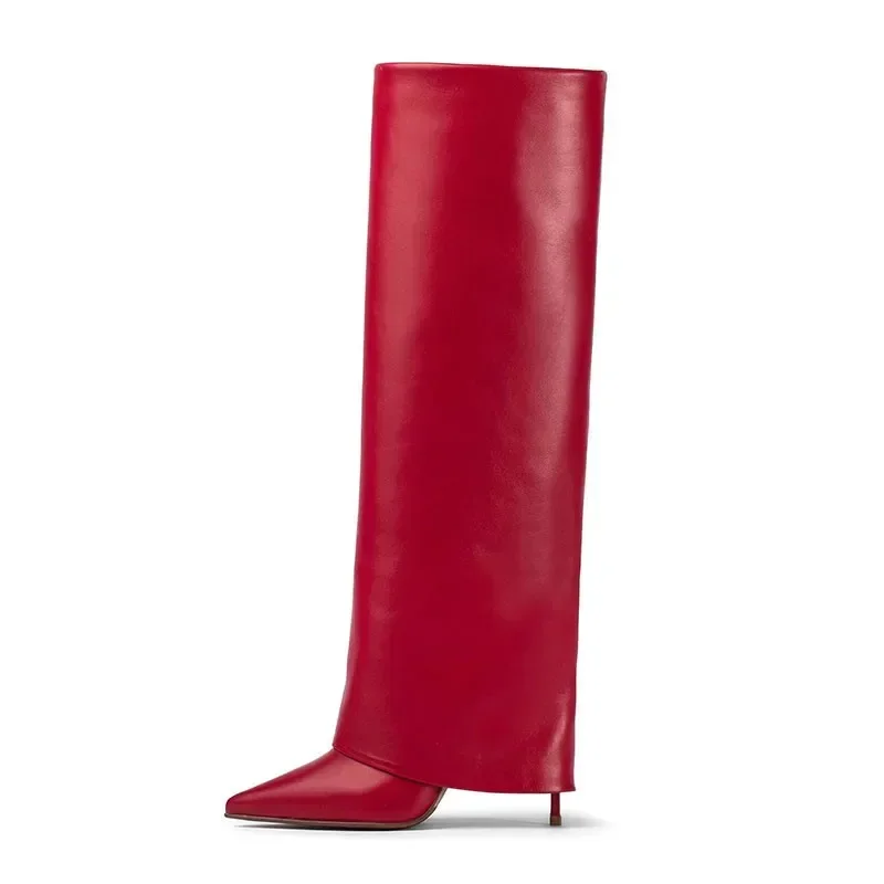 Ladies' Fashion Pointed Stiletto High Heels Sexy Tall Boots European And American Style Splicing Flanged Sleeve Boots
Ladies' Fashion Pointed Stiletto High Heels Sexy Tall Boots European And American Style Splicing Flanged Sleeve Boots